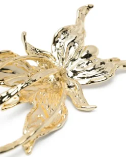 Blumenbrosche - Gold