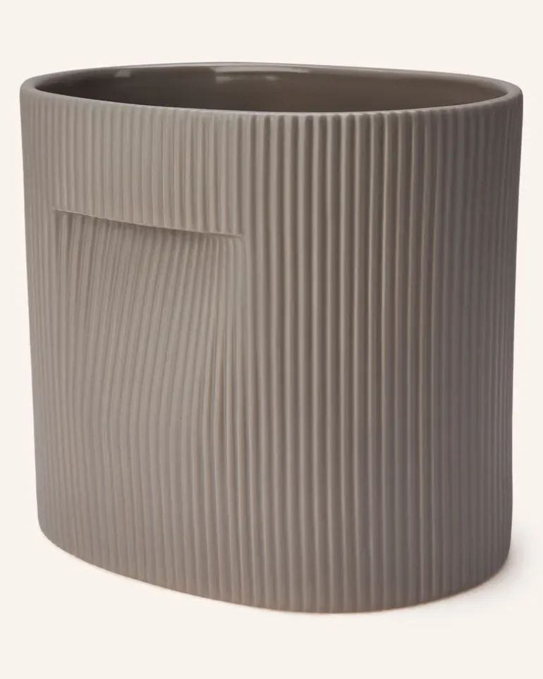 Blumentopf Ridge beige Taupe