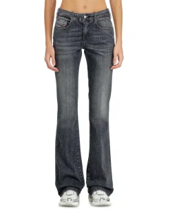 Bootcut Jeans Low Waist 1969 D-Ebbey, Schwarz/Dunkelgrau, Reißverschluss