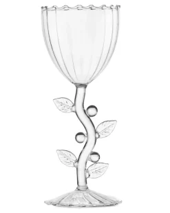Botanica Weingläser mit Blumendetail (4er-Set) - Weiß