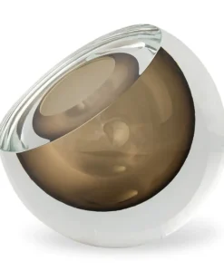 Bowl Drop Skulptur aus Muranoglas - Braun