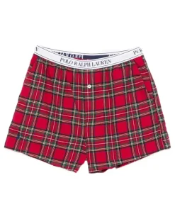 Boxershorts mit Logo-Bund und Schottenkaro (2er-Set) - Rot