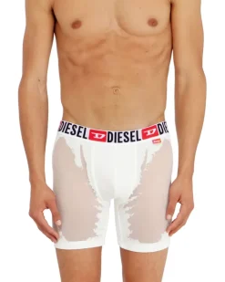 Boxershorts mit transparentem devoré-Effekt - Boxershorts - Herren - Weiss