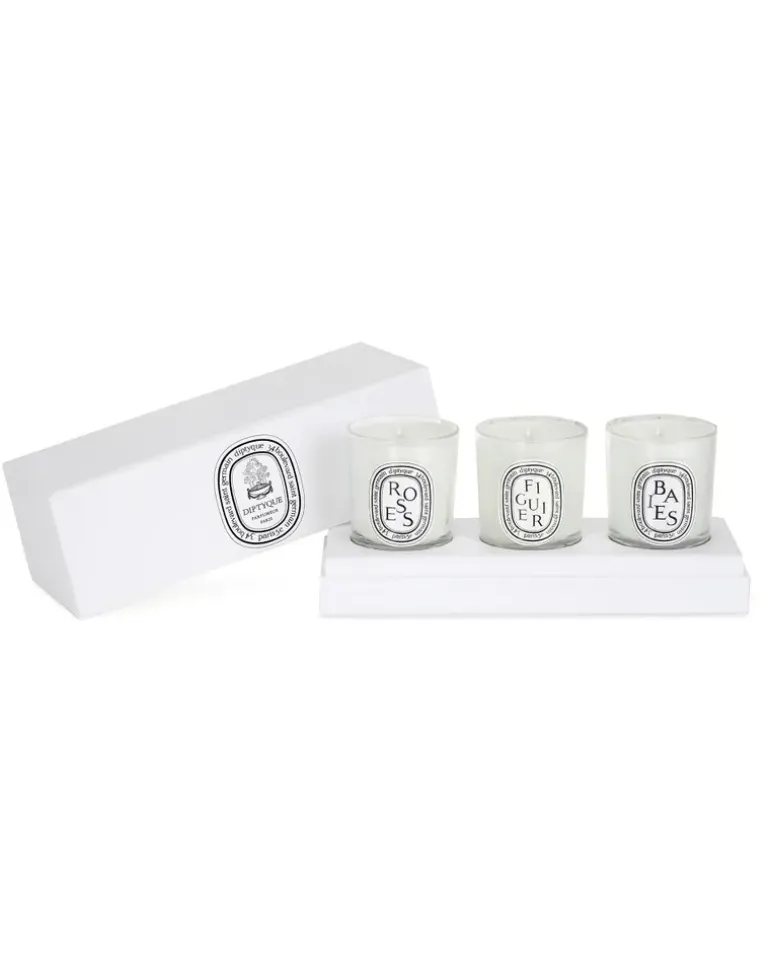 Box mit drei Mini-Duftkerzen Baies/Figuier/Roses 3 x 70 g