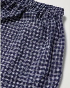 Braemar 32 Cotton-Flannel Pyjama Trousers Blue