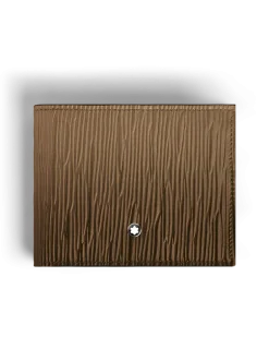 Brieftasche 6 cc aus Corteccia-Sfumato-Leder - Sandfarben - Leder - MB220275 - Brieftaschen