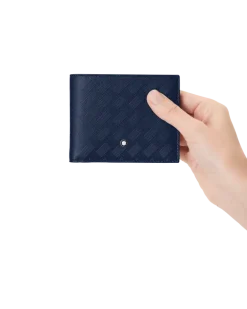 Brieftasche 6 cc aus Extreme Leder - Tintenblau - Leder - MB198063 - Brieftaschen