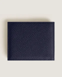Brieftasche 8 cc aus Grain Leder - Mitternachtsblau - Leder - MB220038 - Brieftaschen