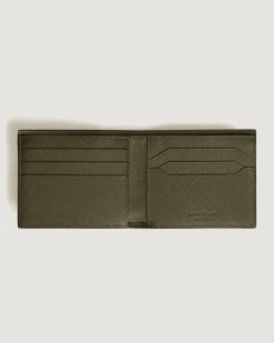 Brieftasche 6 cc aus Sartorial Leder - Khaki - Leder - MB221362 - Brieftaschen