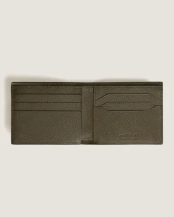 Brieftasche 6 cc aus Sartorial Leder - Khaki - Leder - MB221362 - Brieftaschen