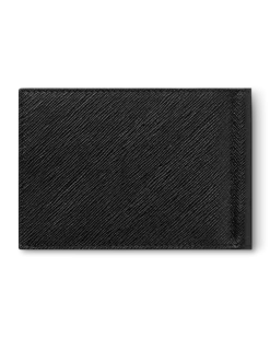 Brieftasche 6 cc mit Geldscheinklammer aus Sartorial Leder - Schwarz - Leder - MB130316 - Brieftaschen