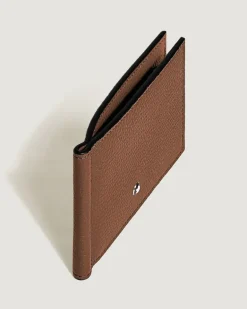 Brieftasche 6 cc mit Geldscheinklammer aus Grain Leder - Rehbraun - Leder - MB221400 - Brieftaschen