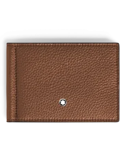 Brieftasche 6 cc mit Geldscheinklammer aus Grain Leder - Rehbraun - Leder - MB221400 - Brieftaschen