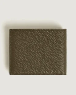 Brieftasche 4 cc mit Münzfach aus Grain Leder - Khaki - Leder - MB220216 - Münzbörsen