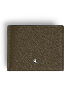 Brieftasche 4 cc mit Münzfach aus Grain Leder - Khaki - Leder - MB220216 - Münzbörsen
