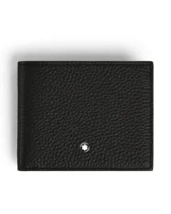 Brieftasche 4 cc mit Münzfach aus Grain Leder - Schwarz - Leder - MB220217 - Münzbörsen