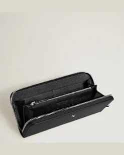 Brieftasche 8 cc mit Reißverschluss aus Sartorial Leder - Schwarz - Leder - MB222949 - Brieftaschen