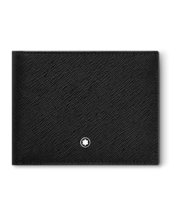Brieftasche 6 cc mit 2 Sichtfächern aus Sartorial Leder - Schwarz - Leder - MB130318 - Brieftaschen