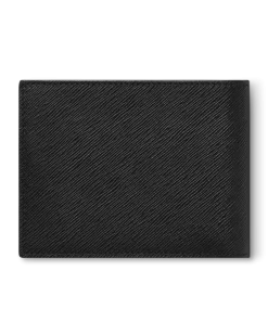 Brieftasche 6 cc mit 2 Sichtfächern aus Sartorial Leder - Schwarz - Leder - MB130318 - Brieftaschen