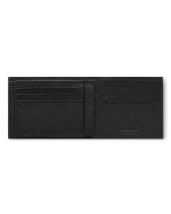 Brieftasche 6 cc mit 2 Sichtfächern aus Sartorial Leder - Schwarz - Leder - MB130318 - Brieftaschen