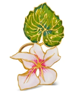 Brosche mit Blumenblatt - Gold