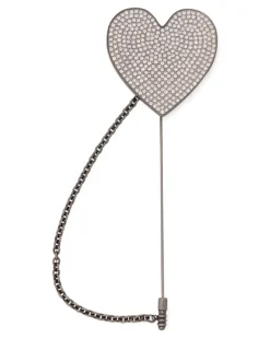 Brosche mit Herzform - Silber