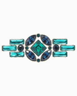 Brosche mit Swarovski-Kristallen GrüN