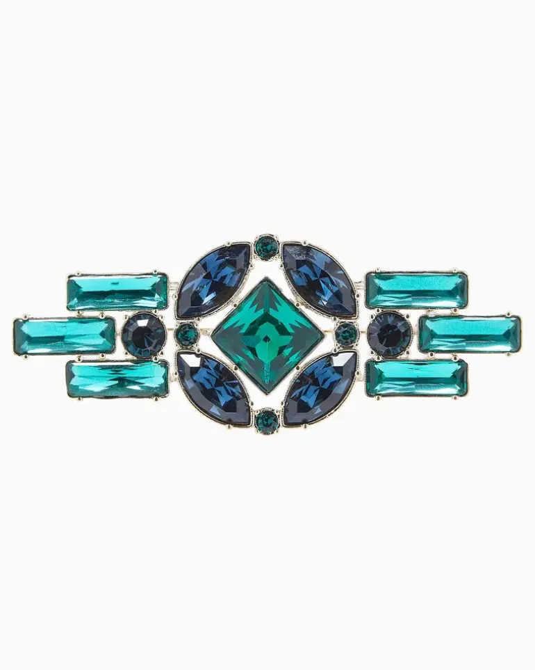 Brosche mit Swarovski-Kristallen GrüN