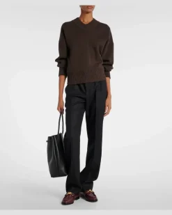 Bucket Bag Andiamo Small aus Leder Schwarz