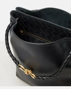 Bucket Bag Andiamo Small aus Leder Schwarz