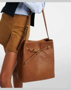 Bucket Bag Aventure aus Leder Braun