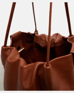 Bucket-Bag Bale Softy Small aus Leder Braun