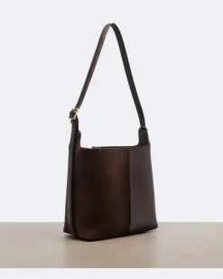 Bucket Bag Bilbao Medium aus Leder Braun