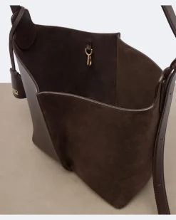 Bucket Bag Bilbao Medium aus Leder Braun