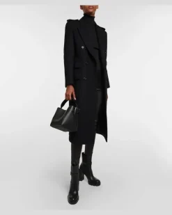 Bucket Bag Cabachic Mini aus Leder Schwarz