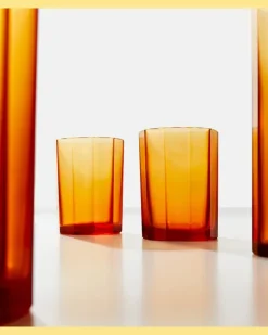 Bustierkleid aus Baumwolle und Seide Orange