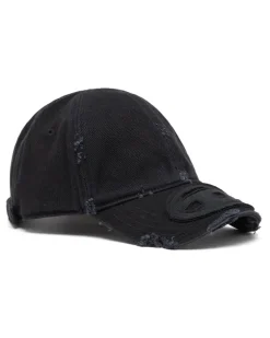 Cap aus baumwoll-twill mit distressed details - Hüte - Herren - Schwarz