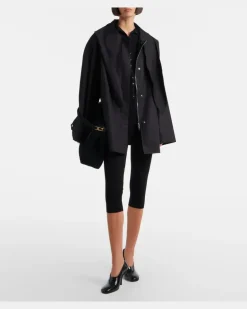 Caprihose aus Strick Schwarz
