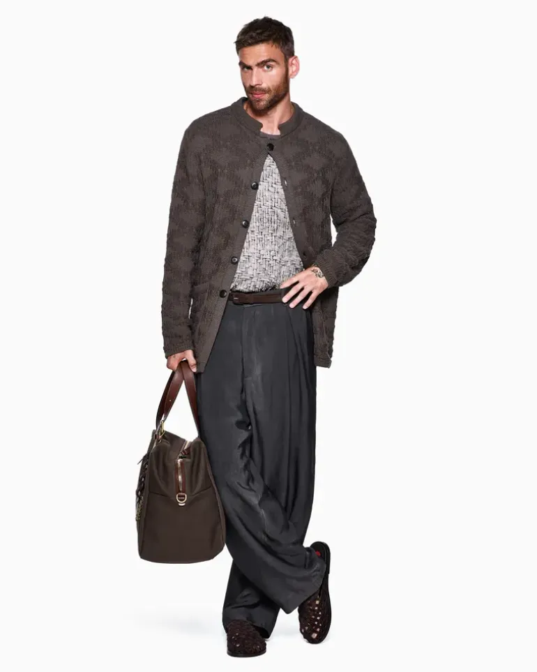 Cardigan aus Baumwollmischung Braun