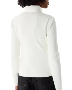 Cardigan mit Reißverschluss und Logo Beige