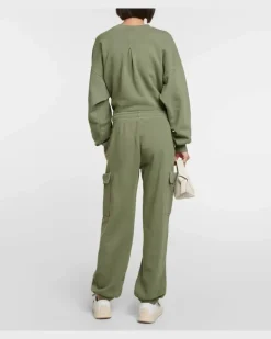 Cargo-Jogginghose aus Baumwoll-Jersey Violett