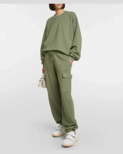 Cargo-Jogginghose aus Baumwoll-Jersey Violett