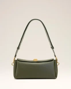 Carrousel Tasche aus grünem Rindsleder Grün Unisex Dunkelkaki
