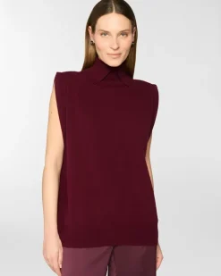 Cashmere sleeveless top Purple