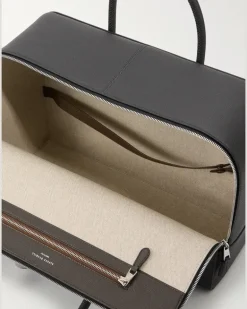 Century Full-Grain Leather Weekend Bag Black