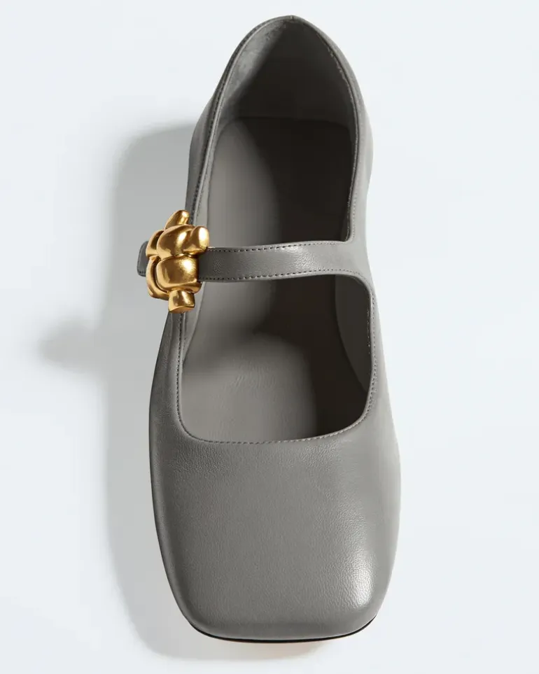 Charlotte Mary-Jane Ballerinas-Grau - Damen