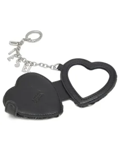 Charm-D Schlüsselanhänger aus Denim - Schwarz