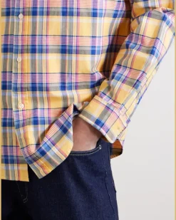 Checked Cotton Shirt Yellow