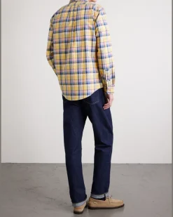 Checked Cotton Shirt Yellow
