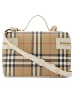 Check Kosmetiktasche - Nude